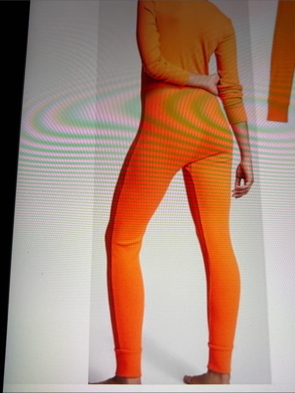 Victoria's Secret PINK Halloween Orange Pumpkin Thermal One-Piece Footie size S - Picture 10 of 10